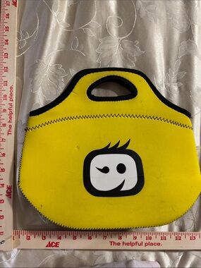 WonderWink Yellow Kids Neoprene Lunch Bag with Smiley Logo